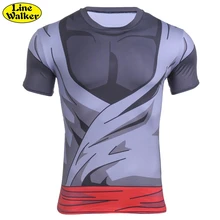 Línea Walker T Hombres super Isaías de Anime Dragon Ball Z Goku Vegeta Freezer Cosplay camisa De Compresión gymshark camiseta apretada