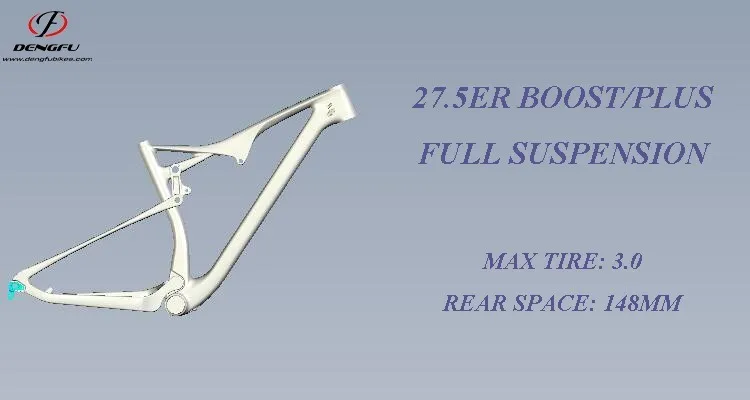 Best new EPS technology 27.5er carbon plus mtb frame 148mm thru axle mountain bike frame UD BB92 full suspension boost mtb frame 1