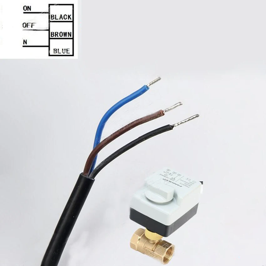 AC220V DN15(G 1/2 ") в DN 50(G 2") 2 ходовой 3 проводный латунный моторизованный шаровой