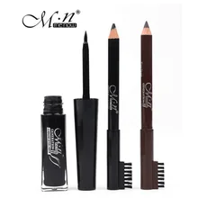 Набор из 3 предметов, жидкий набор подводок для глаз, гребень для бровей, стойкий водостойкий макияж, косметика