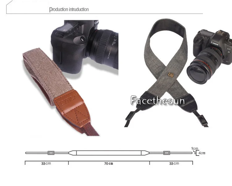 Vintage Camera shoulder strap neck belt for Canon Nikon LYN242-1