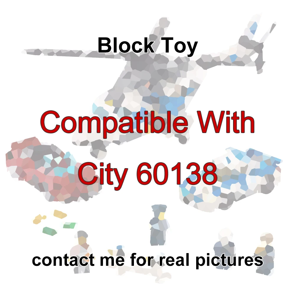 

Fit City 60138 High-Speed Chase Set Police Pursuit Car Helicopter Figures 317pcs Building Blocks Toys For Children Gift