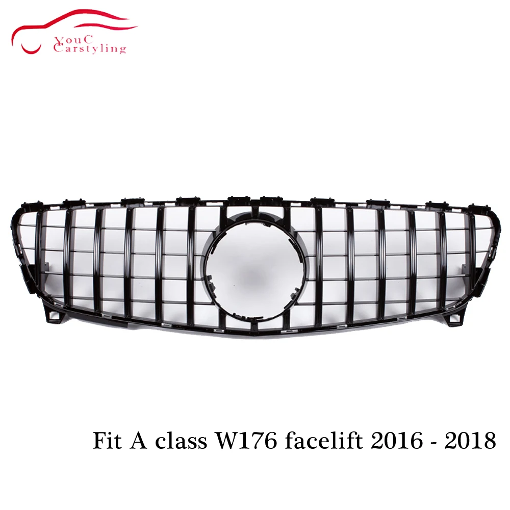 W176 GT решетка передний бампер R гриль для Mercedes A класса facelift 2016 2017 2018 A180 A200 A250 A45 AMG GTR
