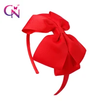 Модная повязка на голову для девочек 4,5 дюймов, лента, 20 цветов, повязка на голову с бутиком, ободок с бантиком