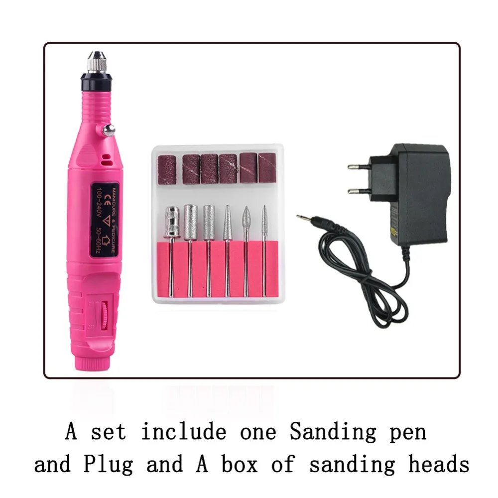 

Professional Electric Nail Drill Machine Manicure Nail Drill Pen With Nail Drill Bits Pedicure Tips File Polish Manicure Tool
