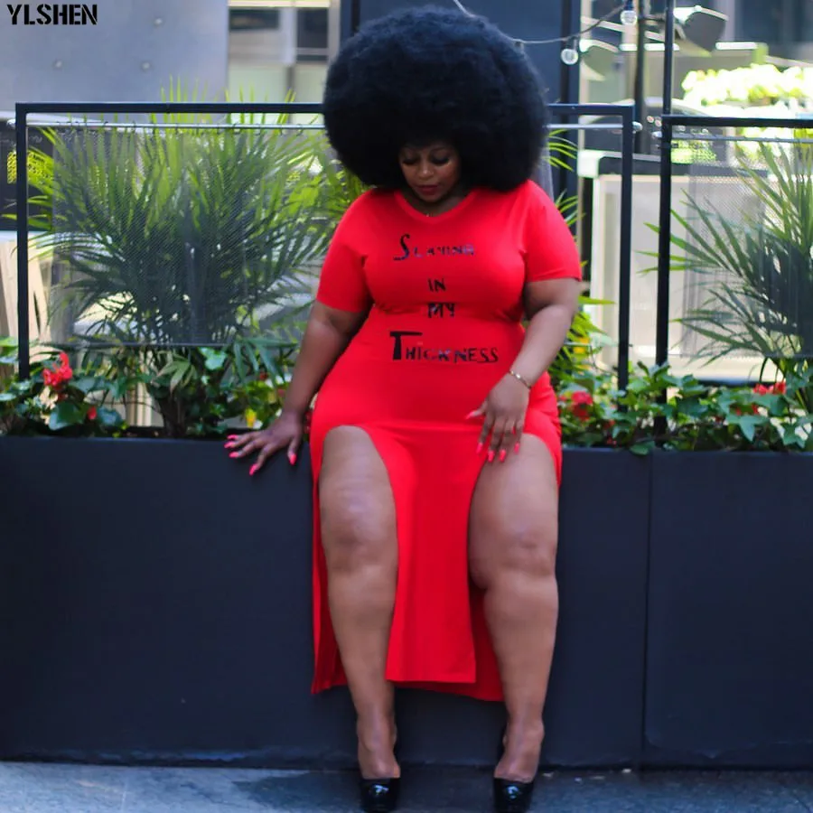 Plus Size African Dresses for Women Dashiki Print Letters African Clothing Sexy Fashion High Split Evening Long Africa Dress 09