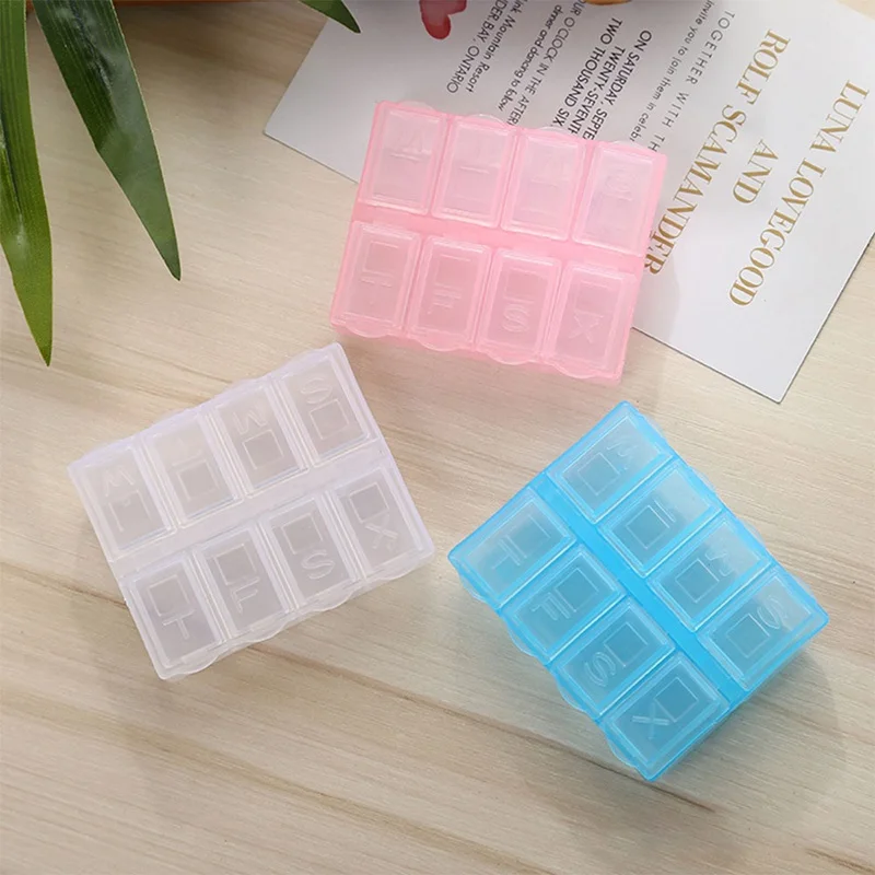 8 Day Classic Pill Reminder Weekly Medication Planner Plus One