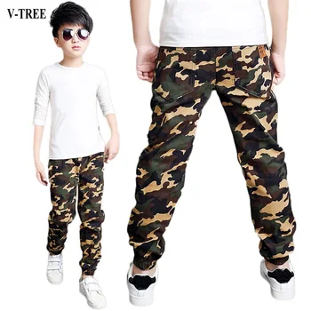 

V-TREE Boys Pants Camouflage Pants For Boy 2017 Autumn Trousers Boys Sports Pants Teenage 12 14 Years Clothing