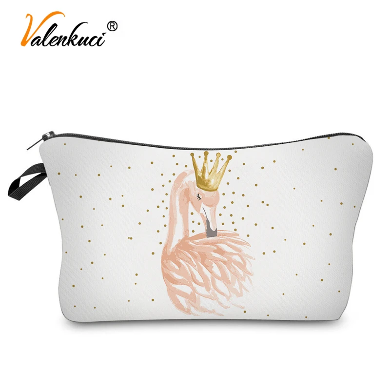 

Cosmetic Bags Fashion 3D Printed Cosmetic Bag Flamingo Flower Necessaries for Travelling Storage Makeup Dropshipping HZB-016