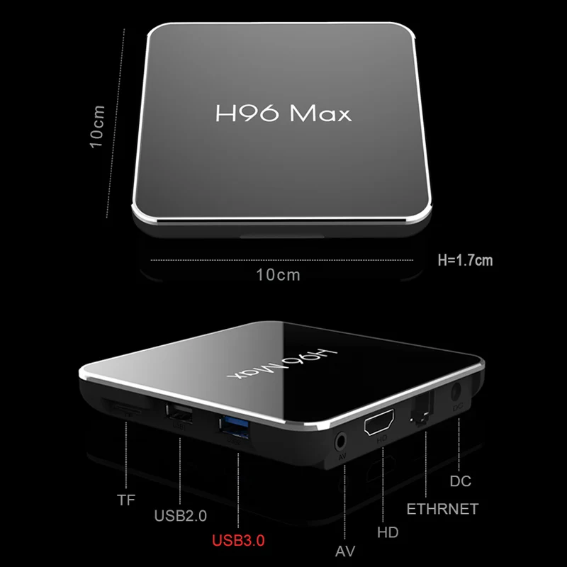  Android 9.0 9 Set Top TV Box Amlogic S905X2 DDR4 4G ARM 64G ROM 2.4G 5G Wifi Bluetooth 4.0 H96 4K u