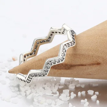 

Silver 925 Bright Word Ring with Women's Ring Sterling Silver Jewelry