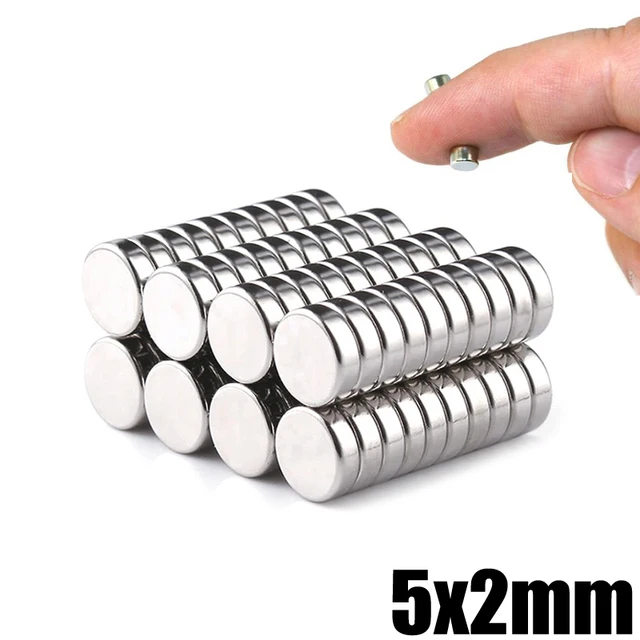 100Pcs 5x2 Neodymium 5mm x 2mm N35 NdFeB Permanent Small Round