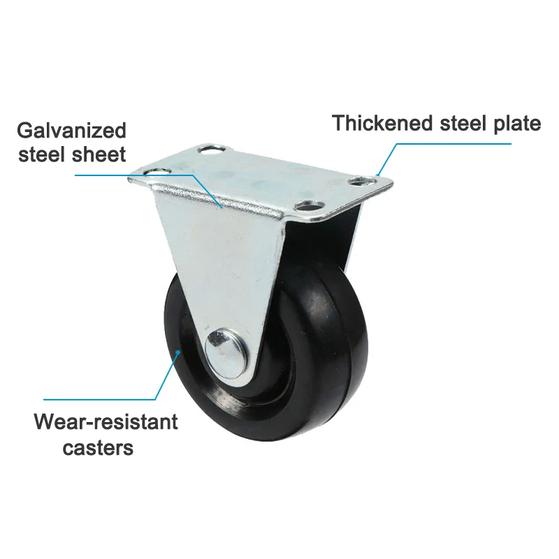 Ролики Колеса резиновый поворотный фиксированный сверхмощный для мебель на колесиках шкаф CLH@ 8