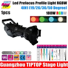 Бесплатная доставка 180 Вт RGBW 4IN1 Светодиодный Профиль Света 100 В-240 В DMX 512 9 Каналы ЖК-Дисплей Ручной Зум Led RGBW COB Свет