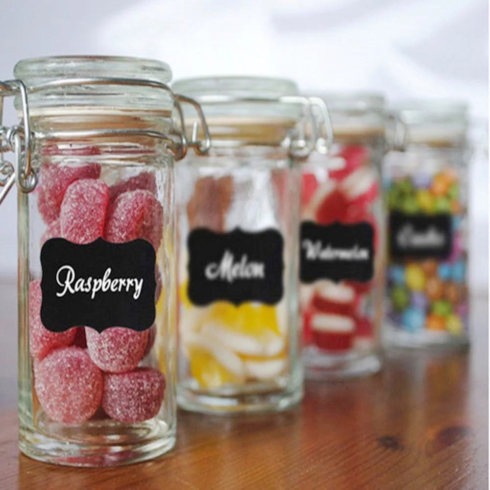 

36pcs/set Blackboard Sticker Craft Kitchen Jars Organizer Labels Chalkboard Chalk Board Sticker 5cm x 3.5cm Black Board