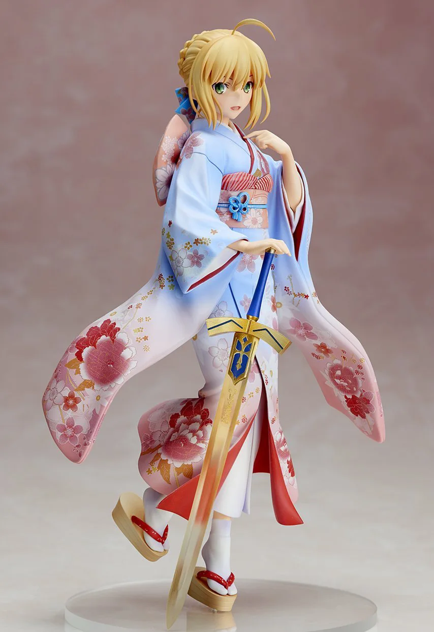 

Fate/Stay Night Action Figures Wafuku Saber PVC Figure Toy 250mm Anime Fate Stay Night Kimono Saber Collectible Model Doll