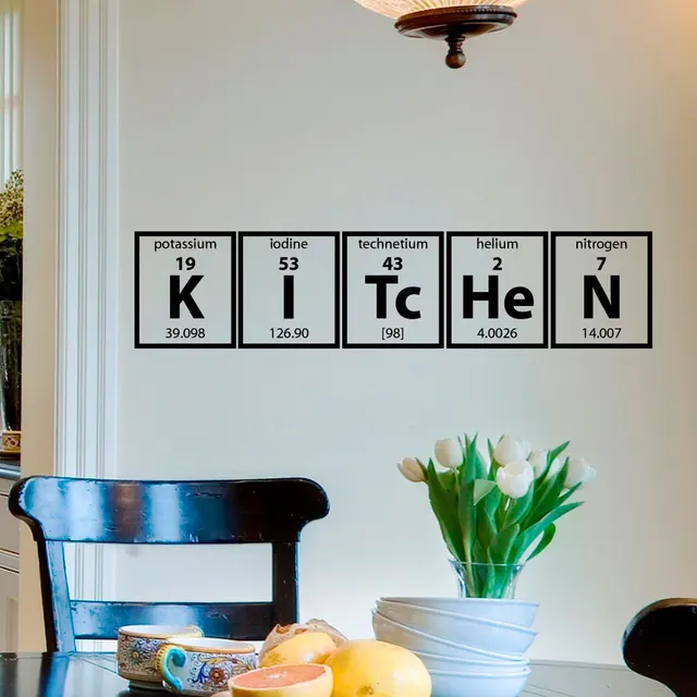 Kitchen Wall Sticker Periodic Table Of Elements Decal Kitchen Wall Sticker Periodic Table Of Elements Decal Cooking Vinyl Lettering Poster Family