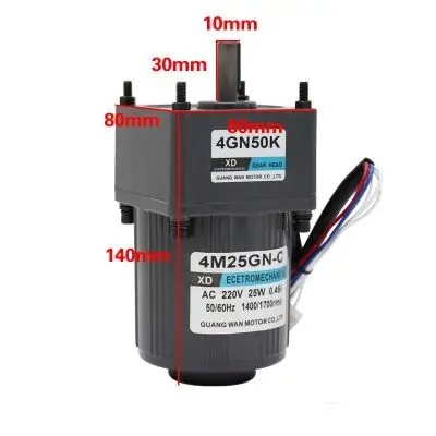 220V gear deceleration AC motor 25W slow torque can be positive and negative can speed motor small motor 220V gear deceleration AC motor 25W slow torque can be positive and negative can speed motor small motor