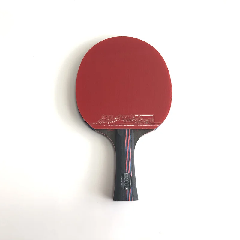 WRB 7.6 مضرب تنس طاولة ألياف الكربون مع مزدوجة الوجه البثور في تنس طاولة المطاط طويل أو مقبض قصير بينغ بونغ الخفافيش