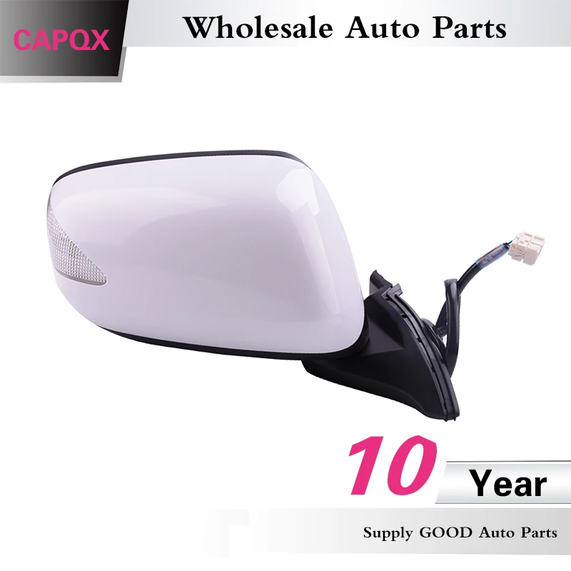 

CAPQX Auto folding closed electric rearview mirror with LED turn signal For HONDA FIT JAZZ 2009 - 2014 7 Pin 76258-TJ0-M01