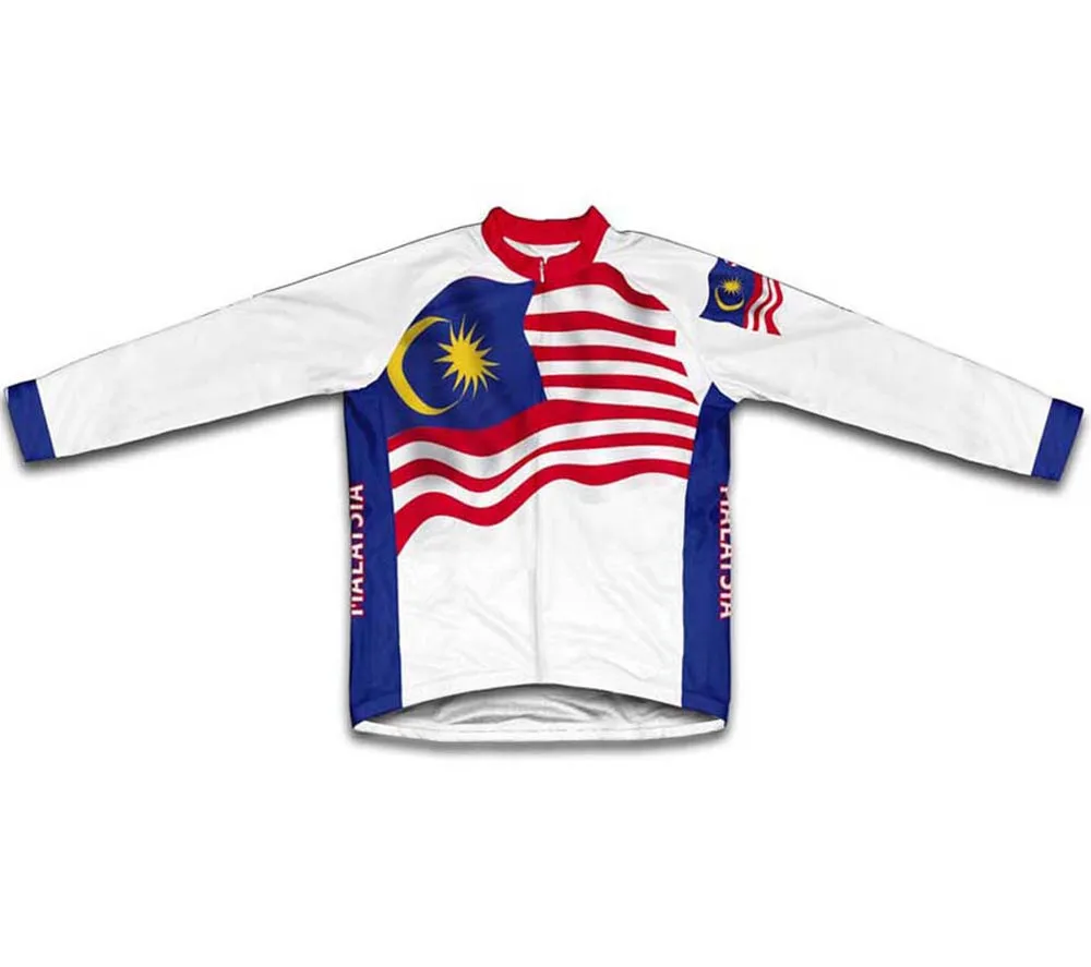 Malaysia Flag Флаг Малайзии зимний термо велосипедный Джерси Супер теплая спортивная одежда - Цвет: Malaysia Flag