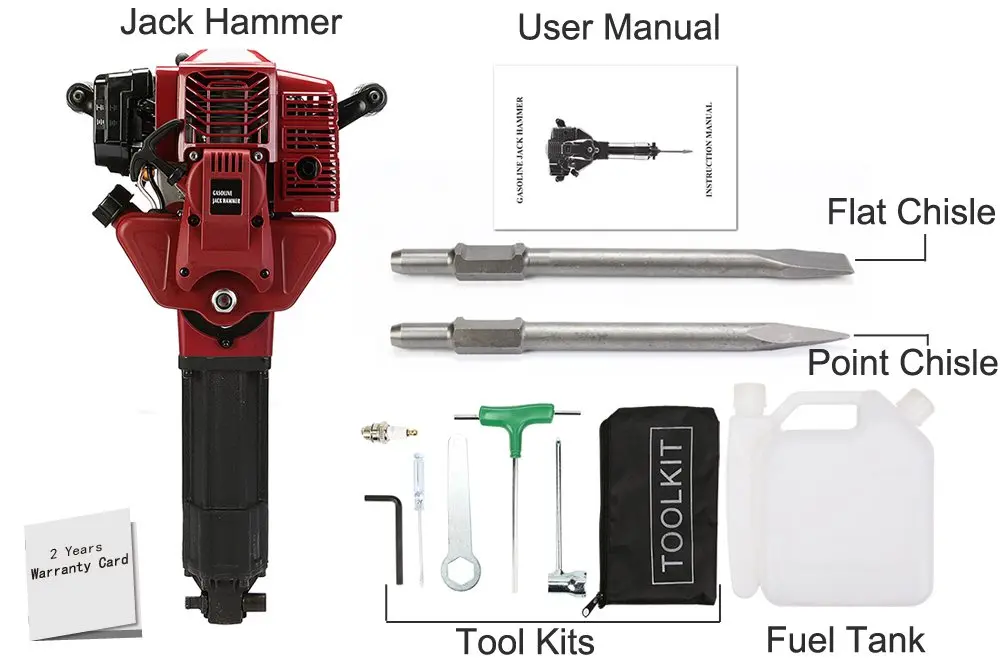 

GAS JACK HAMMER CONCRETE BREAKER ROCK DRILL TOOL DEMOLITION ADVANCED TECH