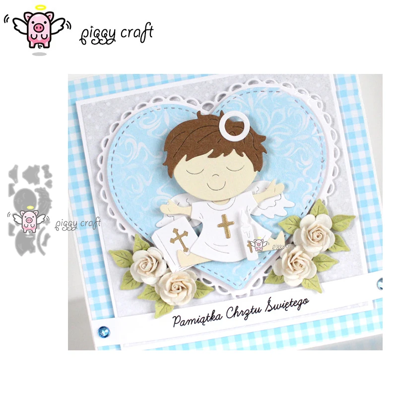

Piggy Craft metal cutting dies cut die mold Six series angel boy girl Scrapbook paper craft knife mould blade punch stencils die