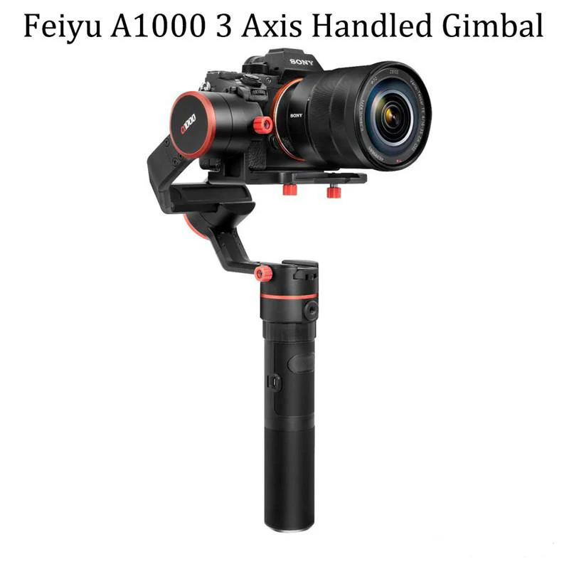 

FeiyuTech Feiyu a1000 3-Axis Handled Gimbal Stabilizer for a6500 a6300 iPhone 8 Plus, Sumsung GoPro Hero 5, Payload 150-1000g