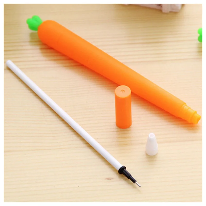 Доступный 5 х мультфильм морковь эффект студента гель чернила Ролик Шариковая ручка офис подарок