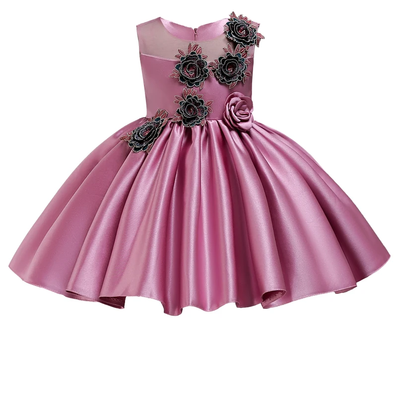 

2019 Tutu Dress Girl Floral Princess Baby Toddler Dress Kids Dresses For Girls Clothes Children Party Wedding Dress 2 3 10 Years