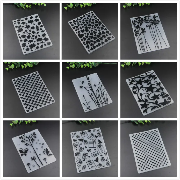 

ZFPARTY Plastic Flowers Embossing Folder DIY Scrapbooking Photo Album Card Cutting Dies Template mixed styles