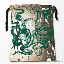 Custom Octopus Drawstring Bags Printing Fashion Travel Storage Mini Pouch Swim Hiking Toy Bag Size 18x22cm #171208-04