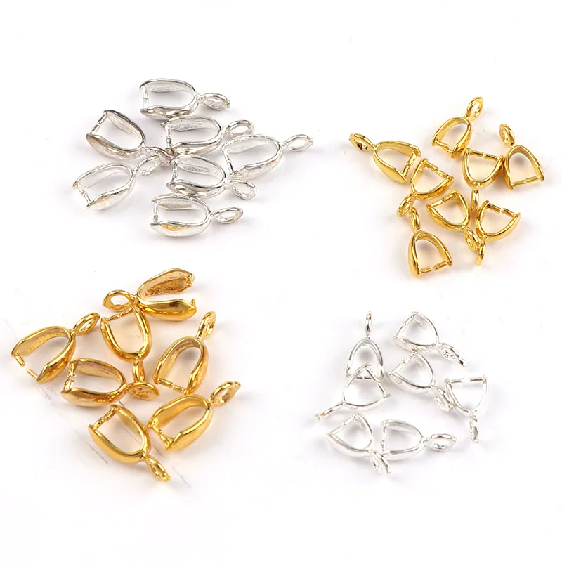 3/5mm Metal Clasp Pinch Clips Bails Charm Connectors Melon Seeds Buckle