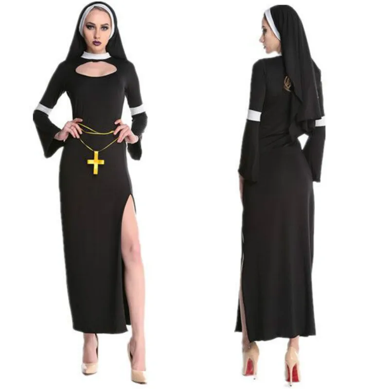 halloween 2020 catholic review 2020 New Hot Arab Clothing Black Sexy Catholic Monk Cosplay Dress Halloween Costumes Nun Costume Dress Cosplay Costume Sexy Nun Halloween Costumecosplay Sexy Costumes Aliexpress halloween 2020 catholic review