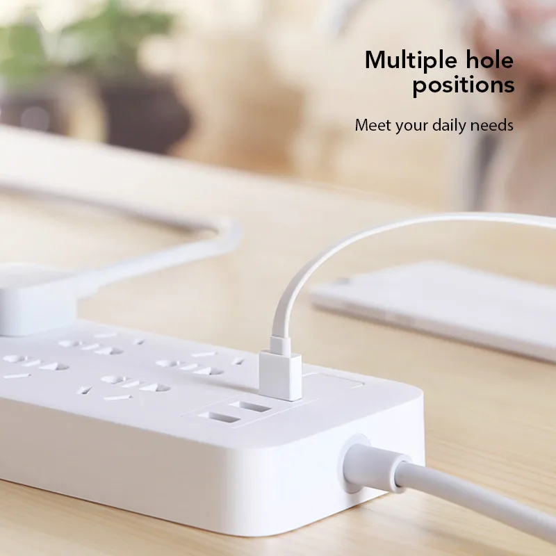 Xiao mi jia power Strip Базовая версия 6 розеток С 3 5 в 2.1A быстрой зарядкой usb порты белый mi Socket сплошной цвет