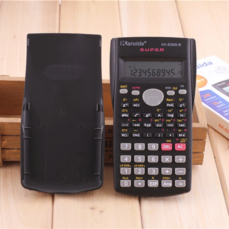 

Handheld Student's Scientific Calculator 2 Line Display 82MS-B Portable Multifunctional Calculator for Mathematics Teaching