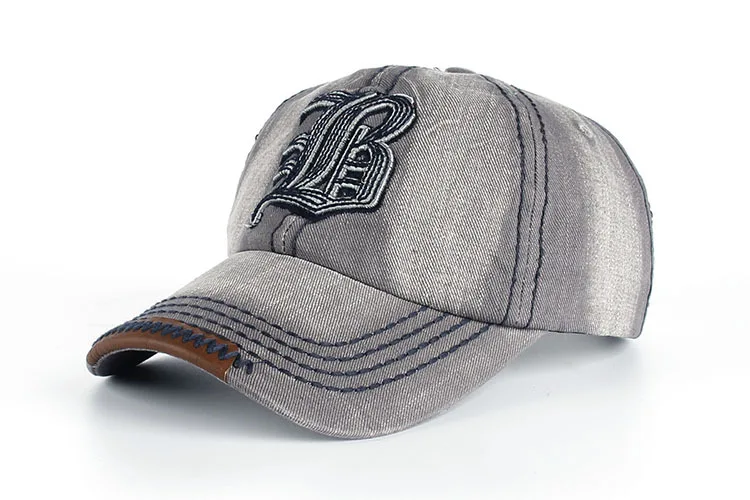 Высокое качество, и розничная, кепка JoyMay с вышитой надписью B, удобная Кепка, джинсовые хлопковые шапки, бейсболка B148