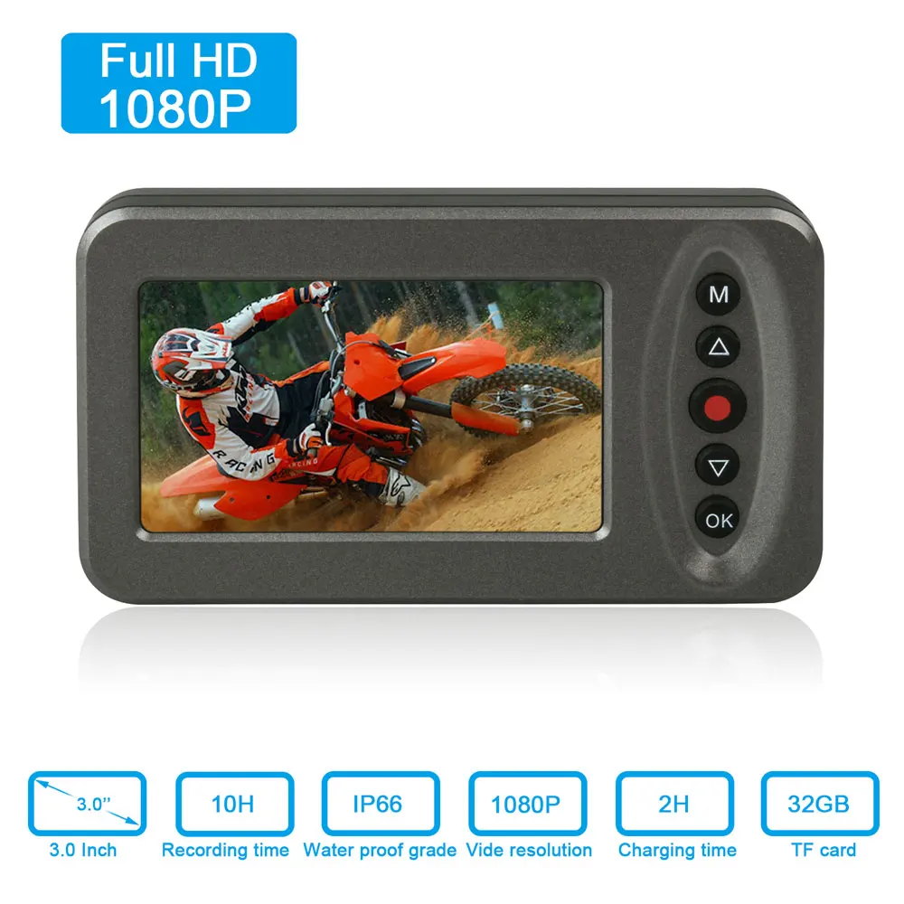 

3 inch motorcycle DVR driving record motor bike video recorder 1080P HD dash cam riding camera camcorder black box motion detect