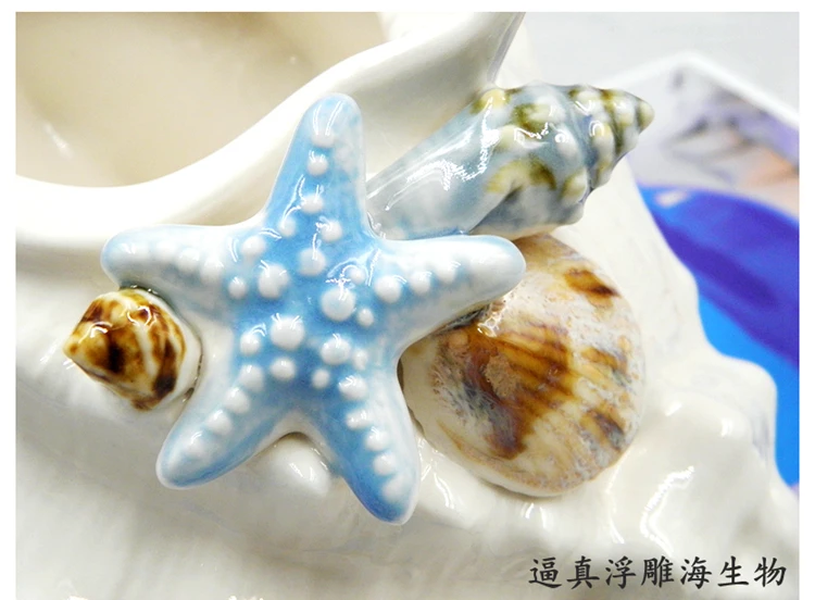 Средиземноморская керамическая Морская звезда ракушка пепельница конфетные украшения для хранения тарелка домашний декор фарфоровая фигурка, свадебные украшения