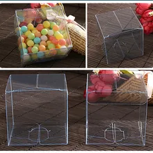 50 шт. 5*5*5 см Прозрачные водонепроницаемые pvc коробки для упаковки Малый пластиковая прозрачная коробка для хранения продуктов питания /Ювелирные изделия/Конфеты/подарок/косметика