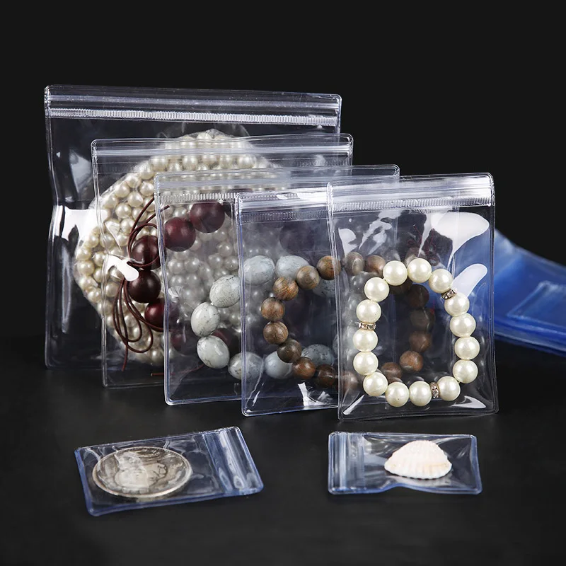 Small Transparent Plastic Zipper Bag Mini Jewelry Zip lock Bags Plastic Packaging Bags More Size