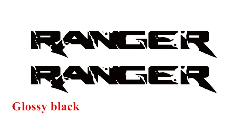 Ranger Sport Stripes автомобильный стикер s задний багажник Декор наклейка авто тело индивидуальная наклейка внешние аксессуары для Ford Ranger - Название цвета: Glossy black
