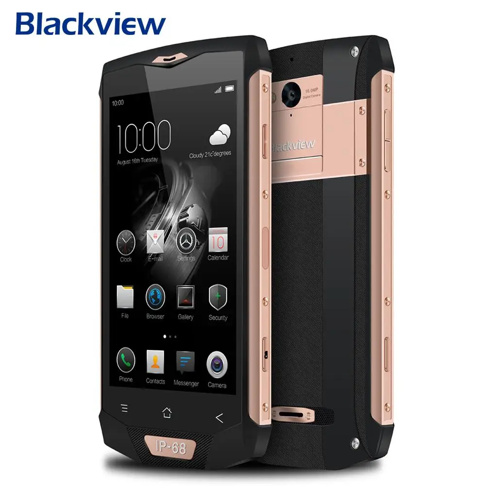 IP68 Waterproof Blackview BV8000 Pro Smartphone MT6757 Octa Core 6G RAM 64G ROM 5.0 Inch 1920*1080 16.0MP 4G Android 7.0 Phone