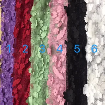 

Free shipping stock 5yards ax004# 6colour tulle mesh lace fabric for bridal wedding dress/sawing