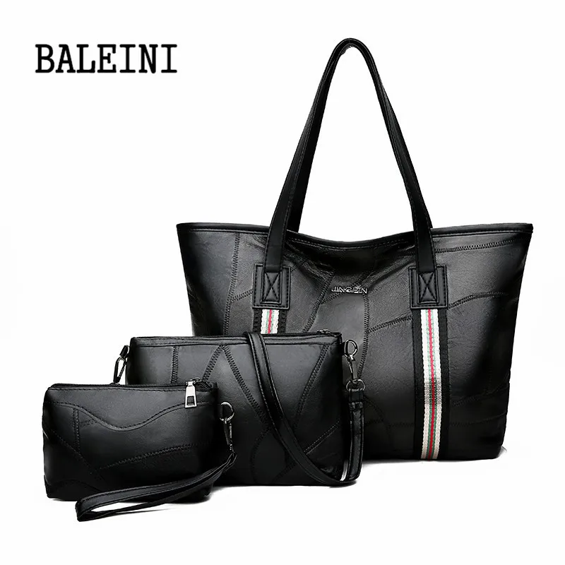 

2018 Women Handbag PU Women Shoulder Bags 3 sets Famous Brand Designer Women Messenger Bags Ladies Casual Tote Bags sac a main