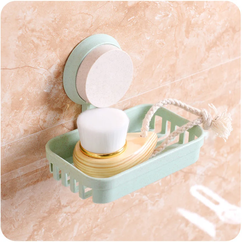 1 шт. креативная пластиковая мыльница на присоске для ванной комнаты, полый настенный подвесной стеллаж для хранения дренаж для мыла, угловая полка