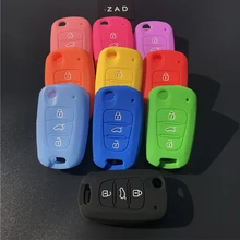 Силиконовый чехол для ключей автомобиля ZAD для Kia Ceed RIO K2 K5 Sportage Sorento для hyundai Solaris i20 i30 i35 iX20 iX35 Solaris Verna