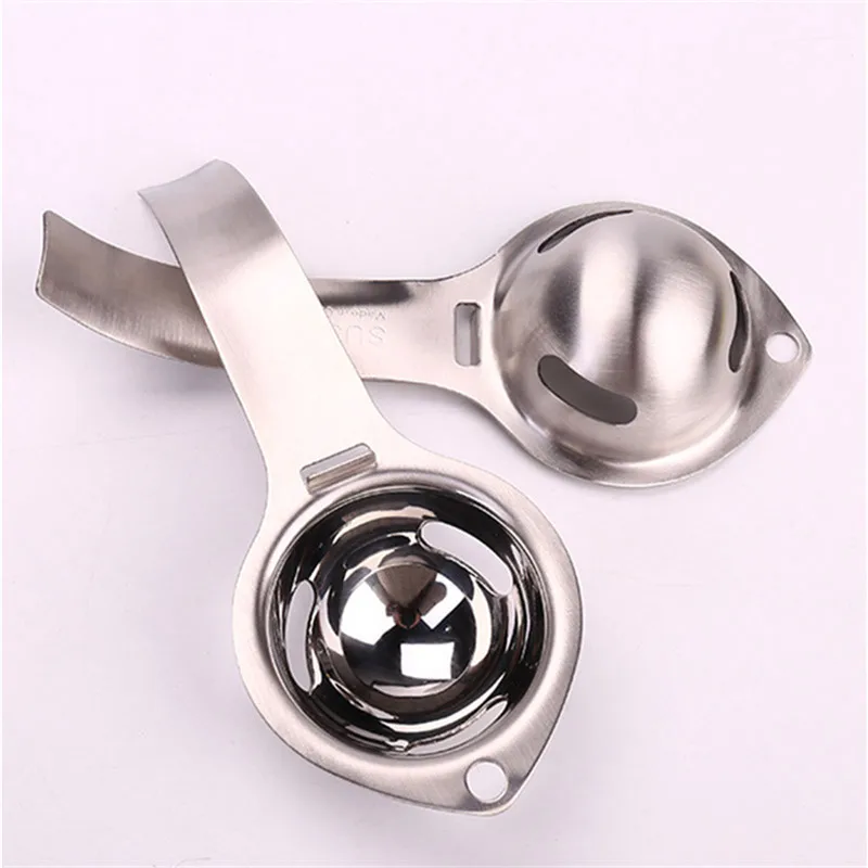 New 1 pc Stainless Steel Egg Separator Tool Spoon Egg Yolk White