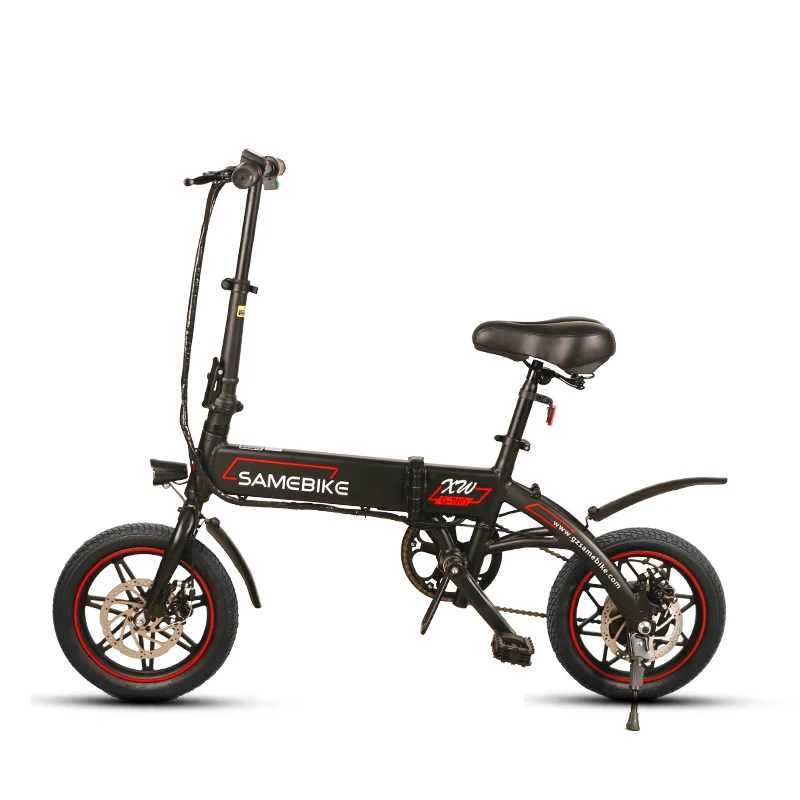 Flash Deal Samebike Aluminum Alloy Foldable Electric Bicycle 36V7.5Ah Electric Bicycle Tires 14" X 1.75" Electric Bike 3