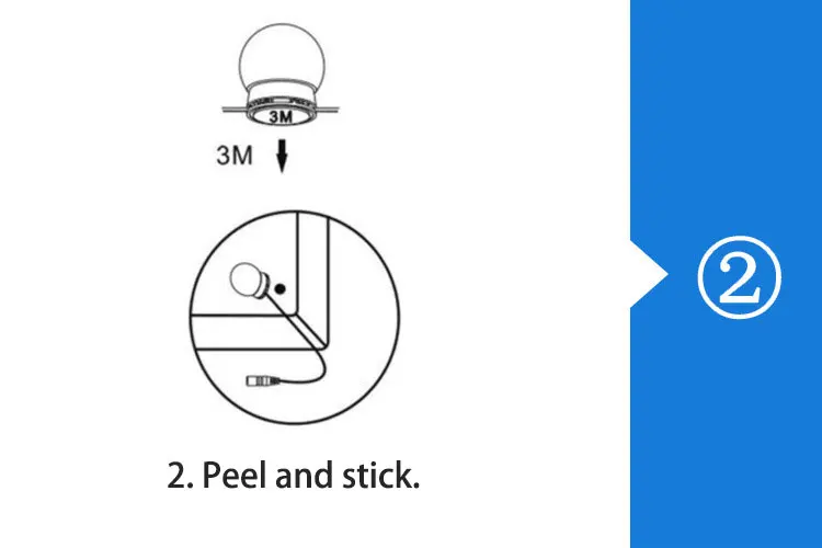 Dual color temperature Hollywood mirror bulb dimmer headlight led cosmetic mirror bulb string USB beauty bulb